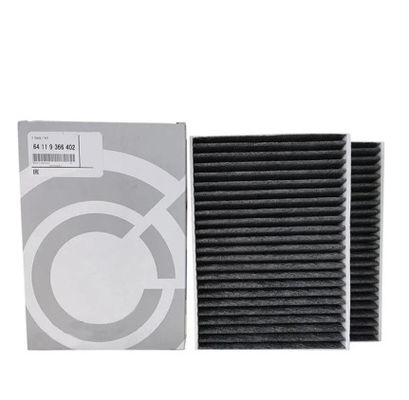 ออโต้อะไหล่ AC Filter สีเทาเข้ม Activated Carbon Filter 64119366403 สําหรับซ่อมแซมอะไหล่รถยนต์ที่ใช้สําหรับ BMW